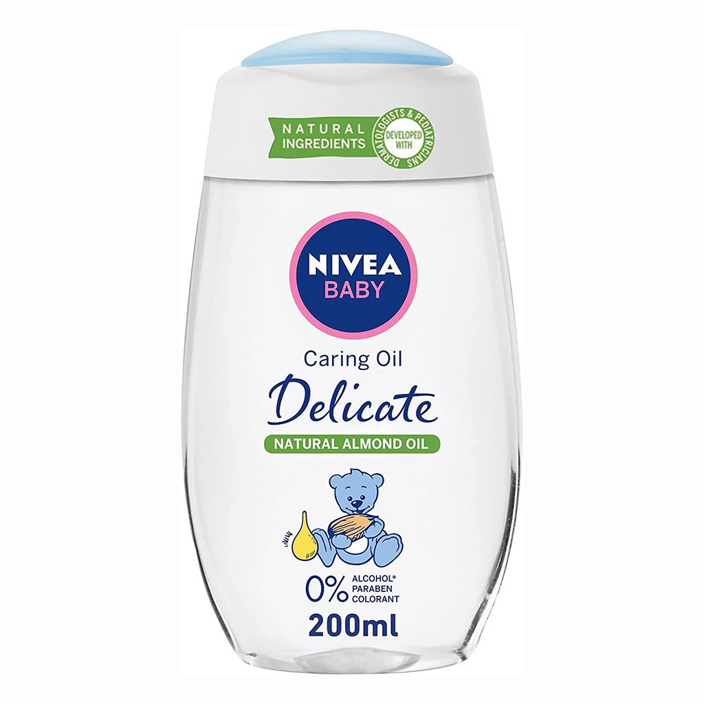 Nivea Baby, Delicate Caring Oil, Gentle moisturizing oil for baby skin, 200ml