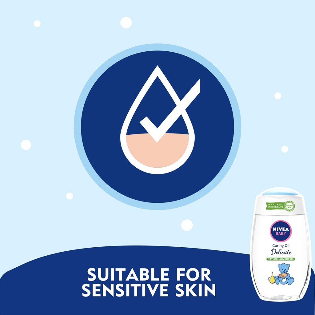 Nivea Baby, Delicate Caring Oil, Gentle moisturizing oil for baby skin, 200ml