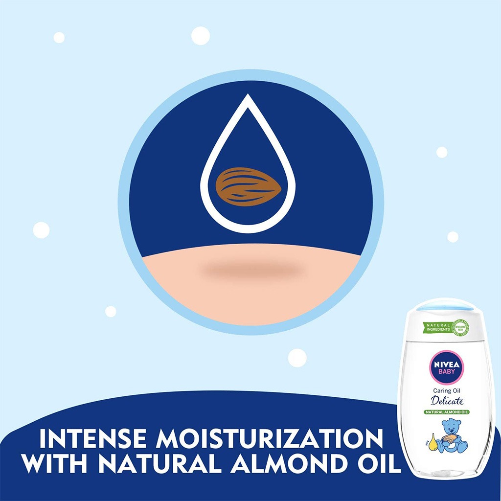 Nivea Baby, Delicate Caring Oil, Gentle moisturizing oil for baby skin, 200ml