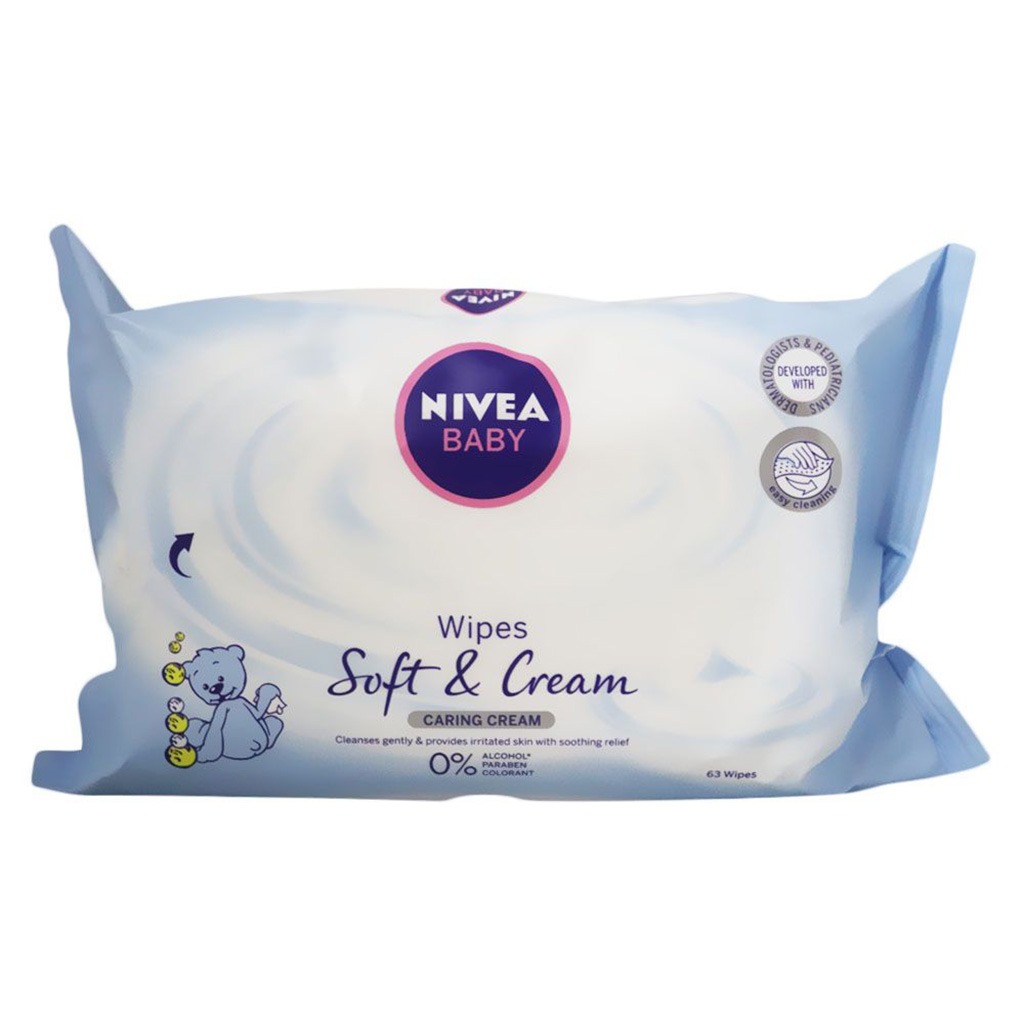 Nivea Baby Soft & Cream Wipes 63's