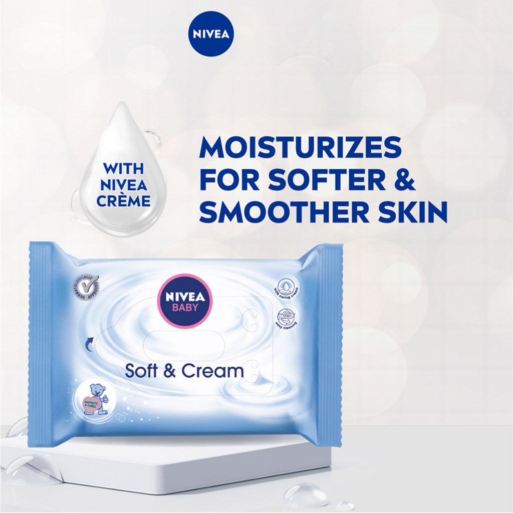 Nivea Baby Soft & Cream Wipes 63's