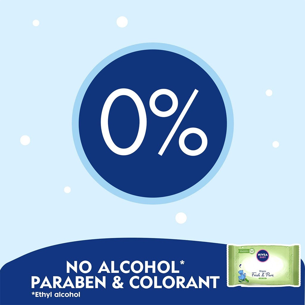 Nivea Baby Fresh and Pure Aloe Vera Wipes 63's