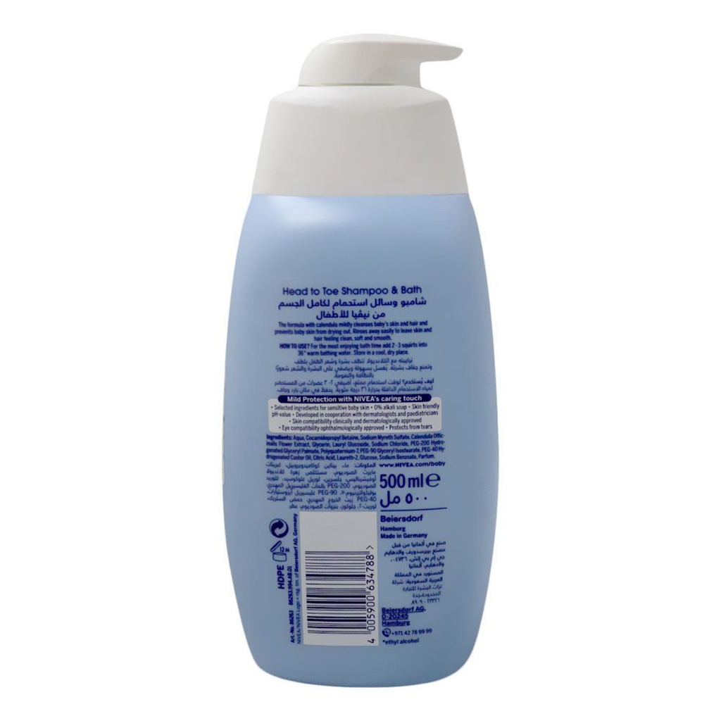 Nivea Baby Bth Gnt_Shm&Bth 500 ml