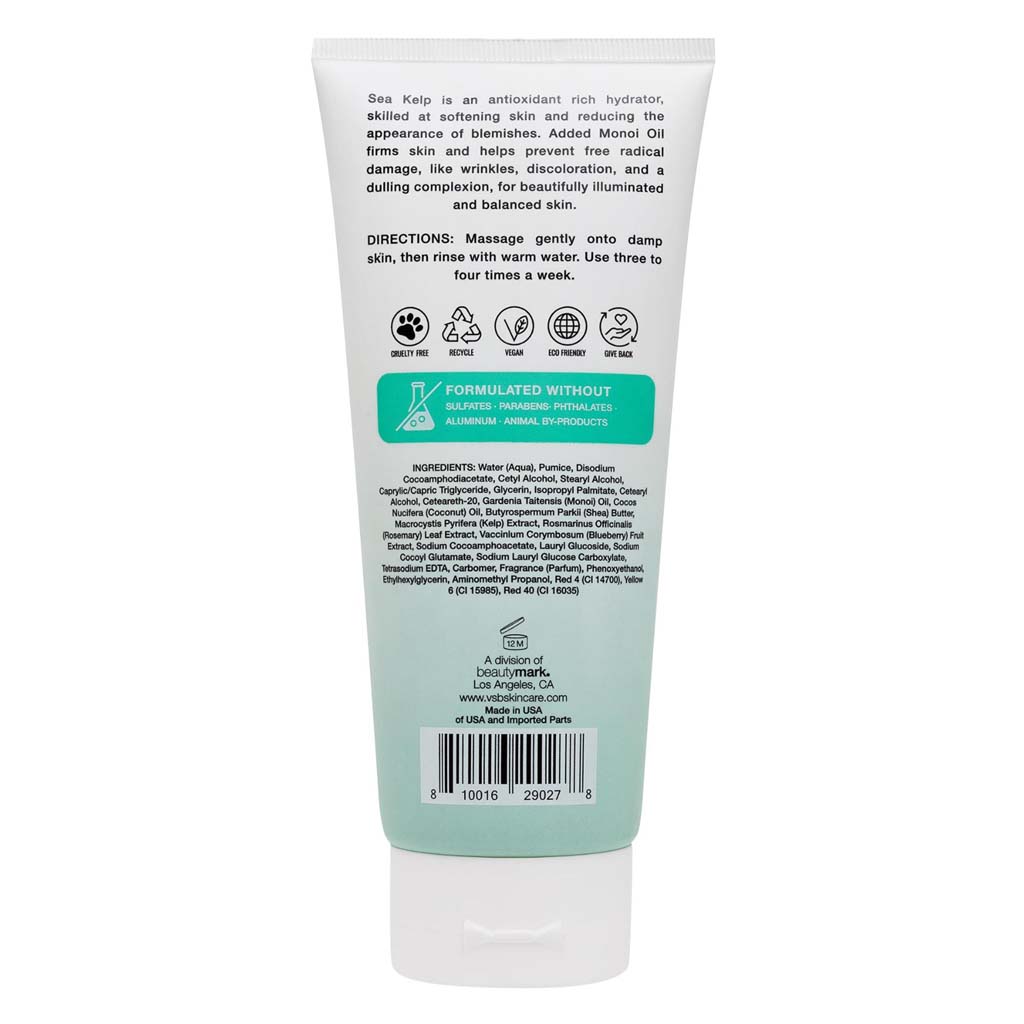 Vitamins and Sea Beauty, Monoi Oil and Sea Kelp Exfoliating Face Scrub, Gentle exfoliating facial scrub, 150ml