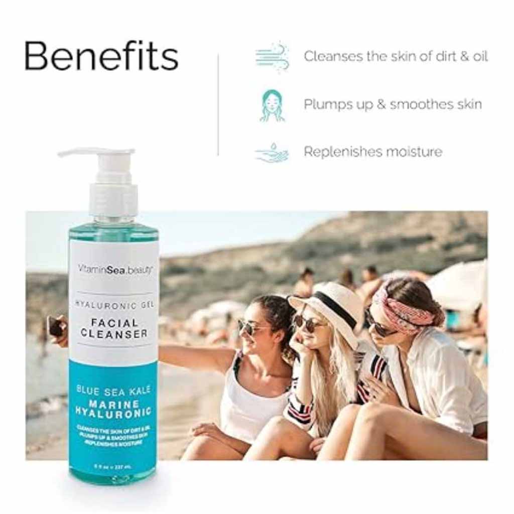 Sea Beauty, Cleanser Blue Sea with Hyaluronic Acid, Hydrating facial cleanser with hyaluronic acid, size not specified
