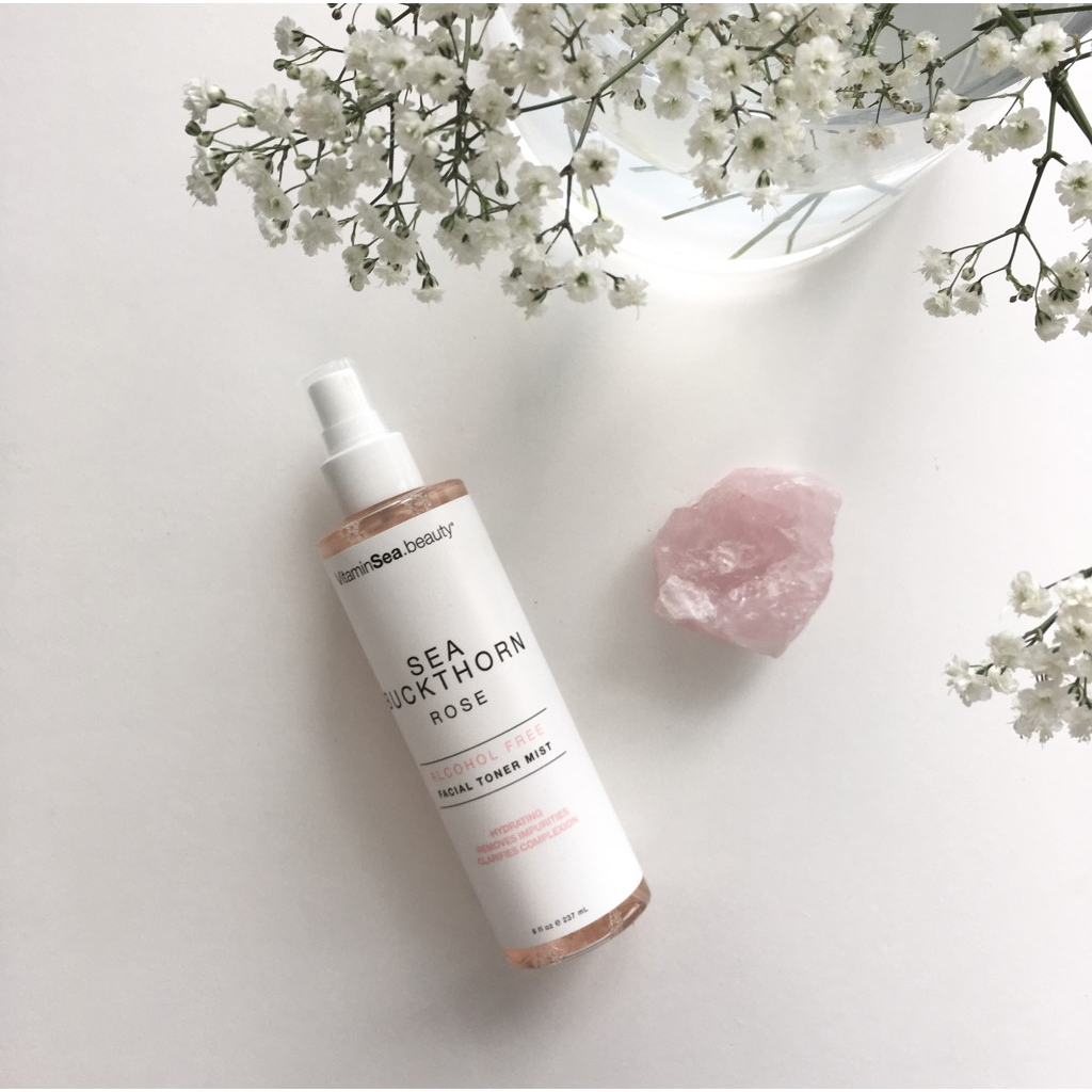 Vitamins and Sea Beauty, Sea Buckthorn and Rose Hydrating Facial Toner Mist, Refreshing and moisturizing facial toner, 150ml