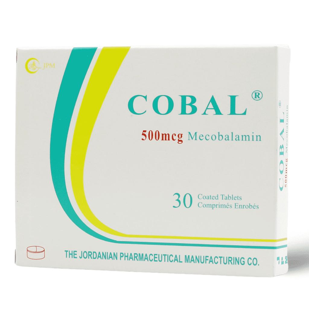 Cobal, 500 mcg Tablets, Vitamin B12 supplement for energy support, 30 tablets