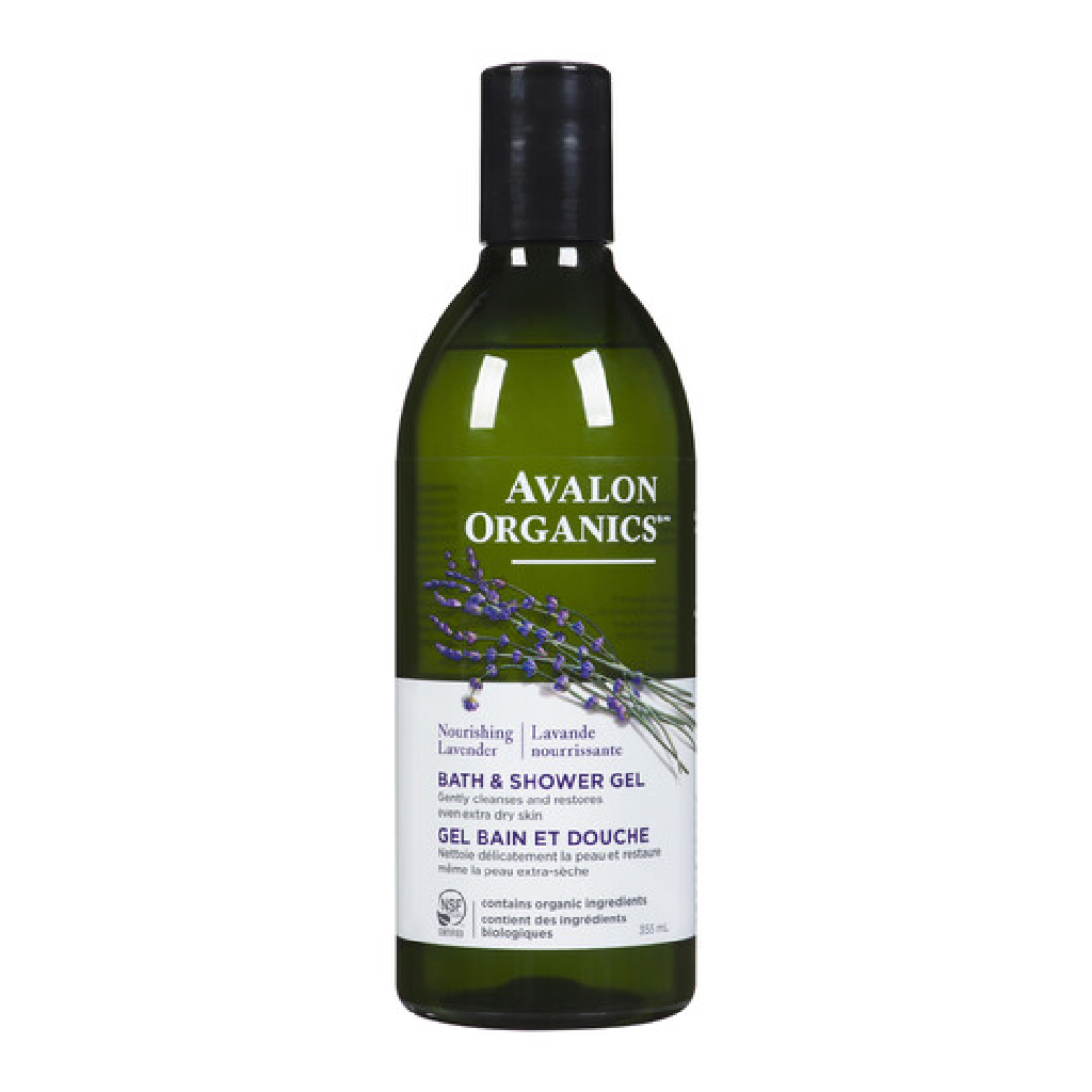 Avalon Organics, Lavender bath & shower gel, Relaxing bath gel with natural lavender scent, 355ml