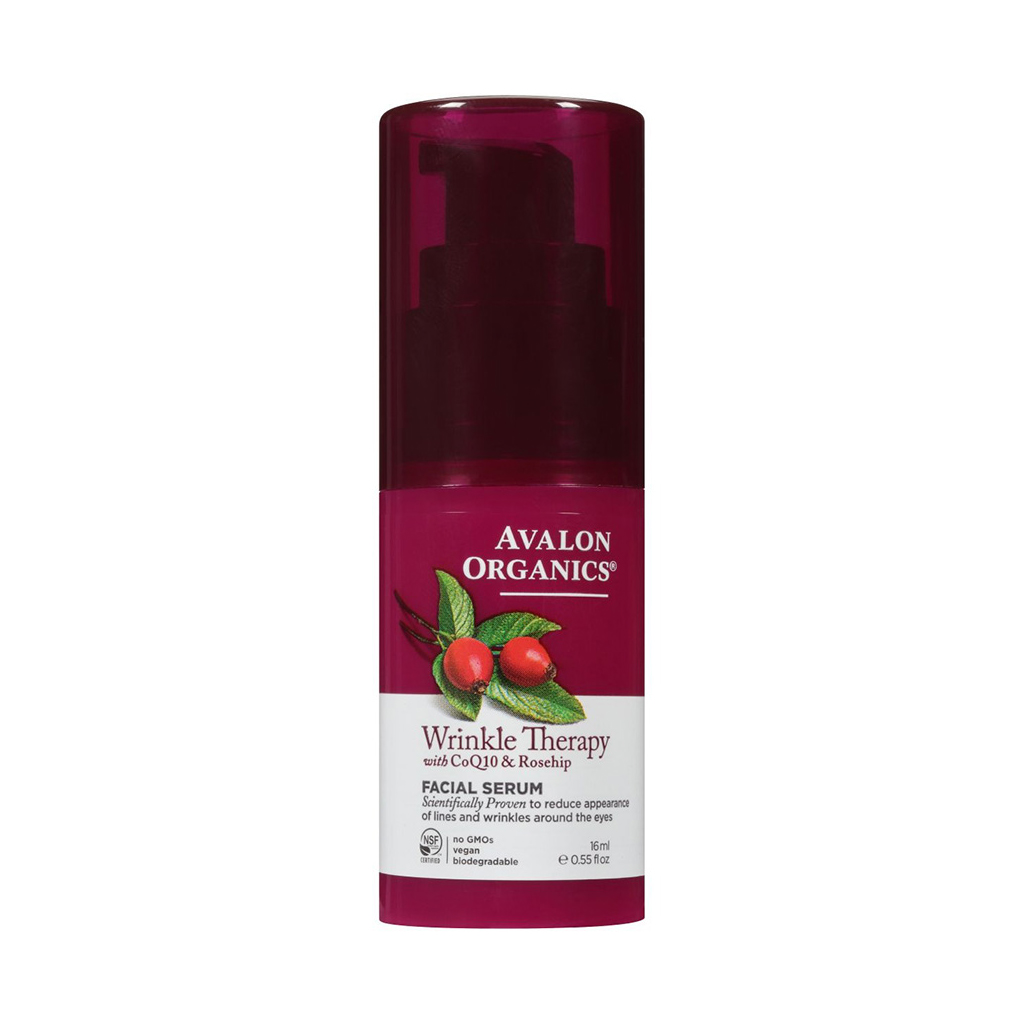 Avalon Organics Wrinkle Therapy With CoQ10 & Rosehip Facial Serum .55 Oz 16 ml