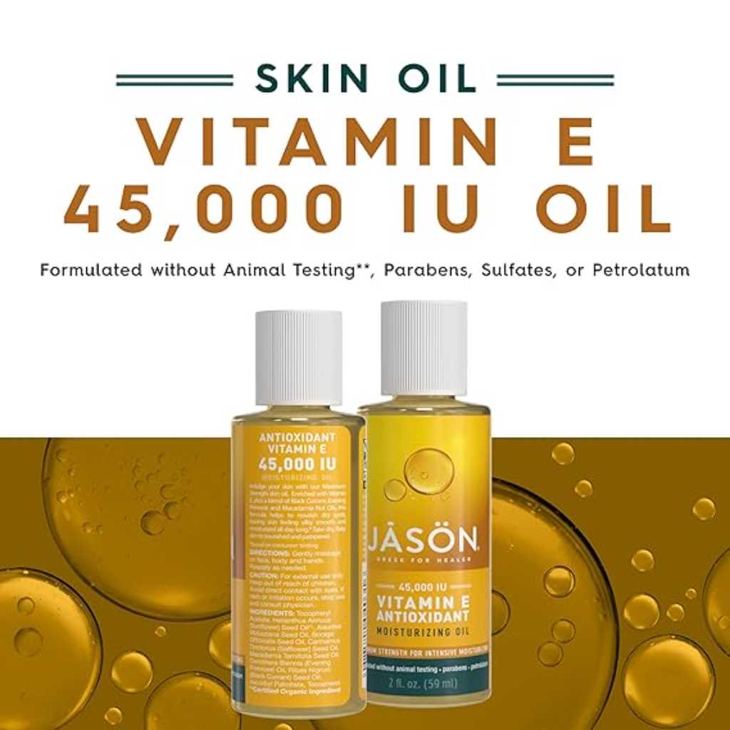Jason, Vitamin E 45000 IU Moisturizing Oil, Deep nourishing antioxidant oil, 59ml