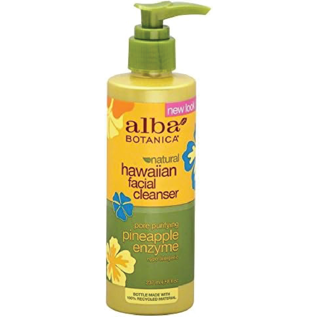 Alba Botanica, Pore Purifying Pineapple Enzyme Facial Cleanser, Deep cleansing tropical enzyme cleanser, 237ml