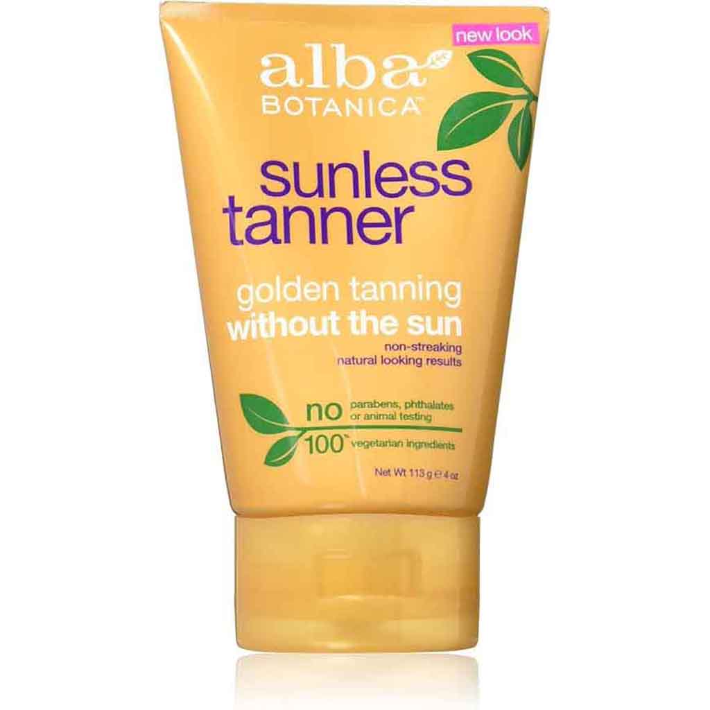 Alba Botanica, Sunless Tanner Lotion, Natural golden tan without sun exposure, non-streaking formula, 113 g