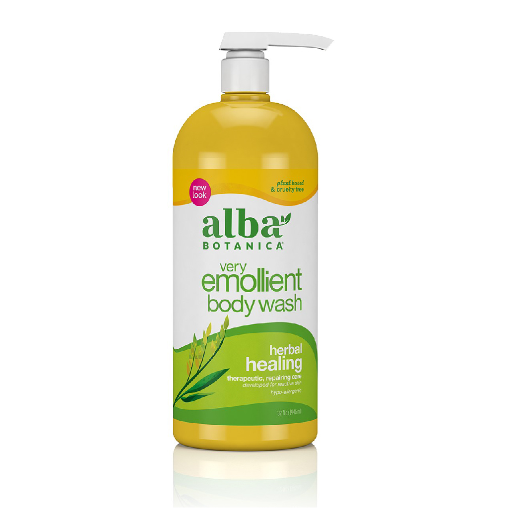Alba Botanica, Very Emollient Bath and Shower Gel Herbal Healing, Moisturizing and soothing herbal body wash, 946g