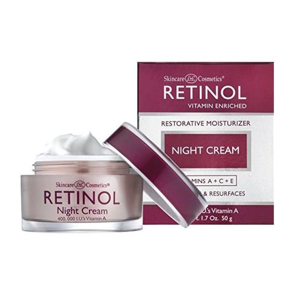 Skincare Cosmetics, Retinol Restorative Moisturizer Night Cream, Night cream with retinol for skin repair, 50 g