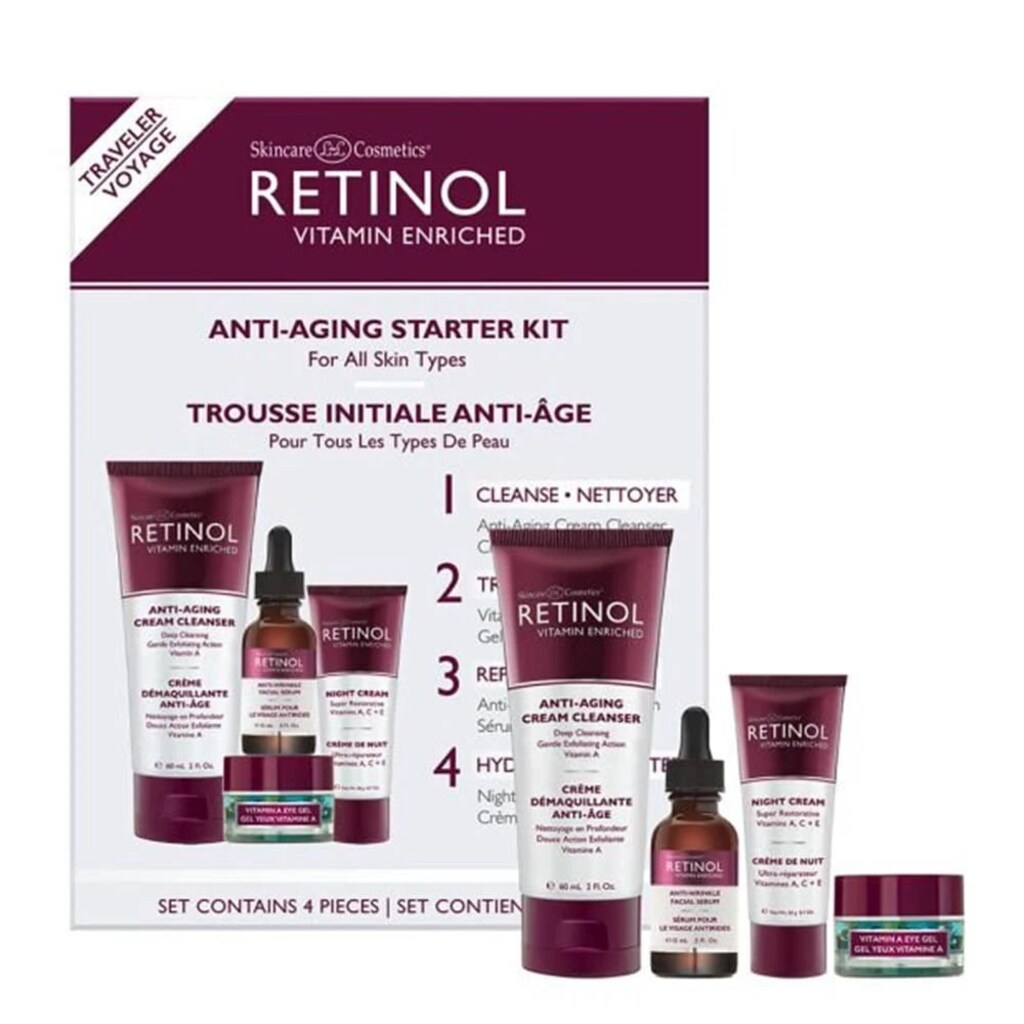 Retinol, Anti-Aging Starter Kit, Starter kit for retinol-based anti-aging skincare, size not specified