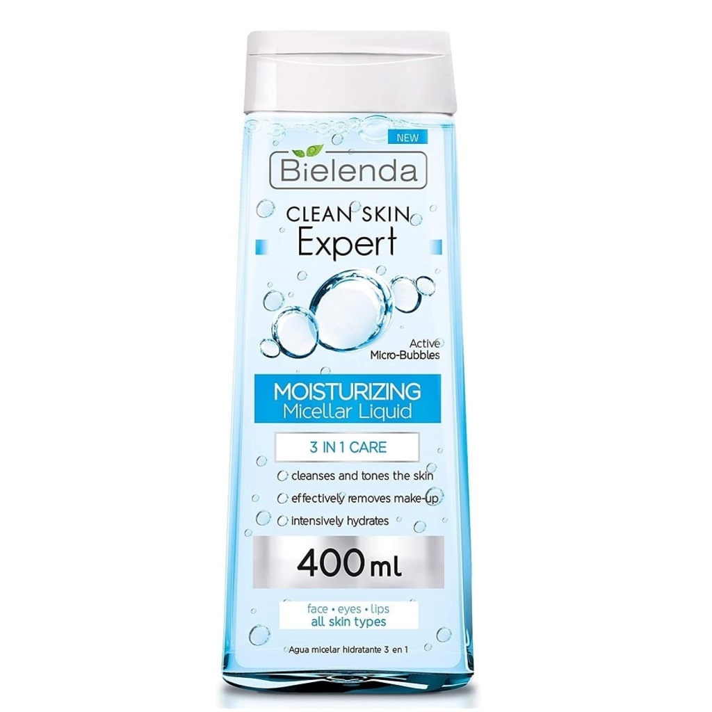 Bielenda, Skin Clean Expert 3-in-1 micellar water, Moisturising facial cleanser and makeup remover, 400 ml