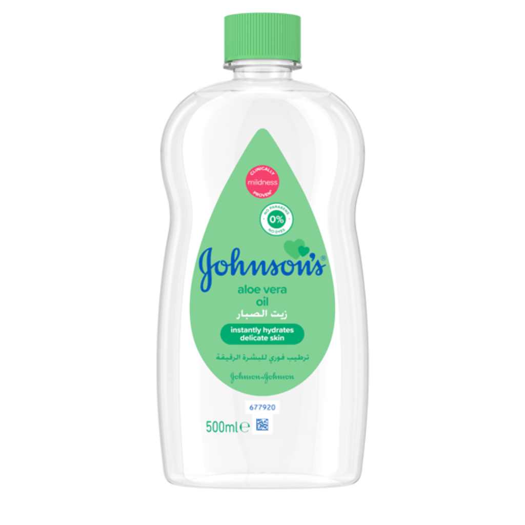 Johnson's, Baby Oil Aloe Vera, Moisturizing baby oil with aloe vera, 500ml
