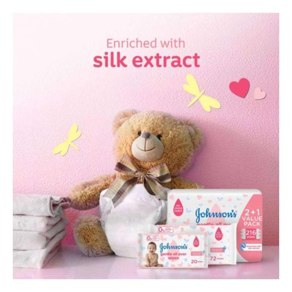 Johnson's Baby Gentle all Over Wipes 20'S