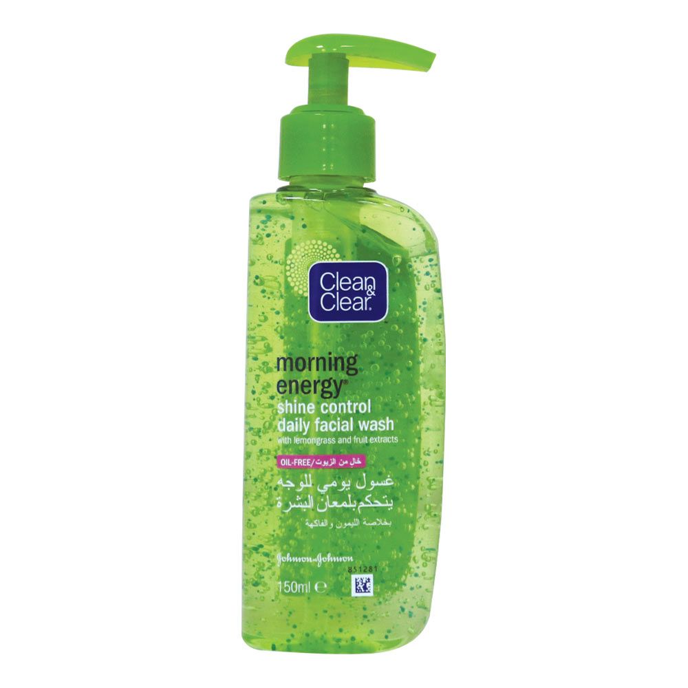 Clean & Clear, Morning Energy Shine Control Facial Wash, Refreshing facial wash for oily skin, 150ml