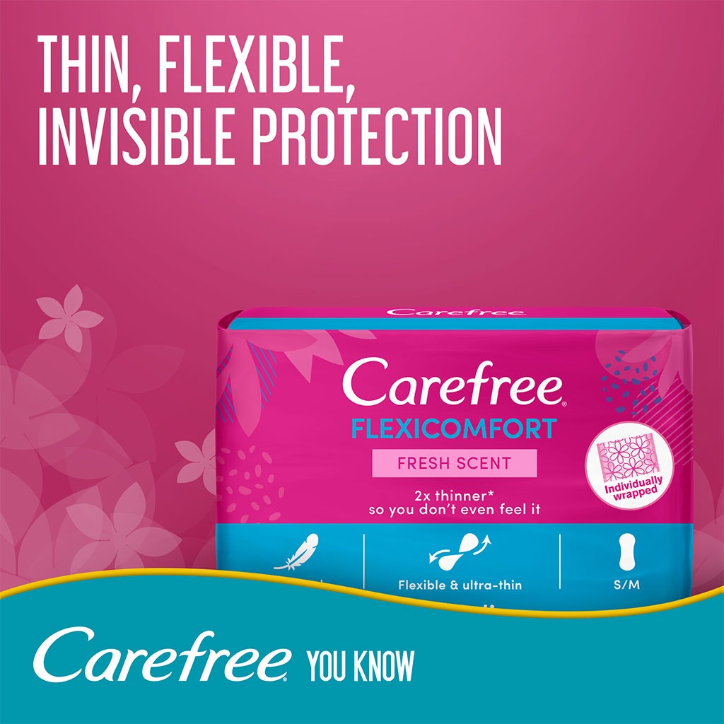 Carefree, Pack of 40's, Flexicomfort Ultra-thin Fresh Scented Panty Liners