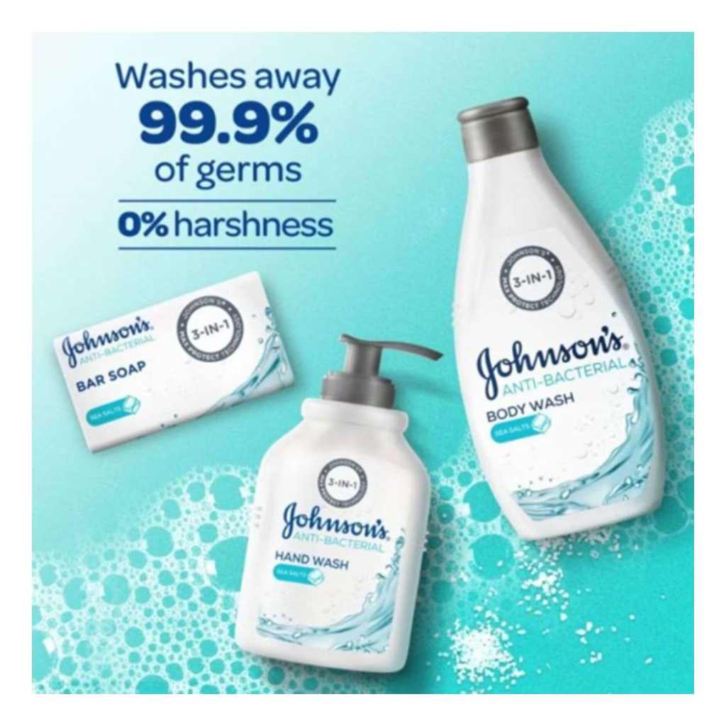 Johnson's, Hand Wash Antibacterial Sea Salt, Antibacterial hand wash with sea salt extract, 300ml
