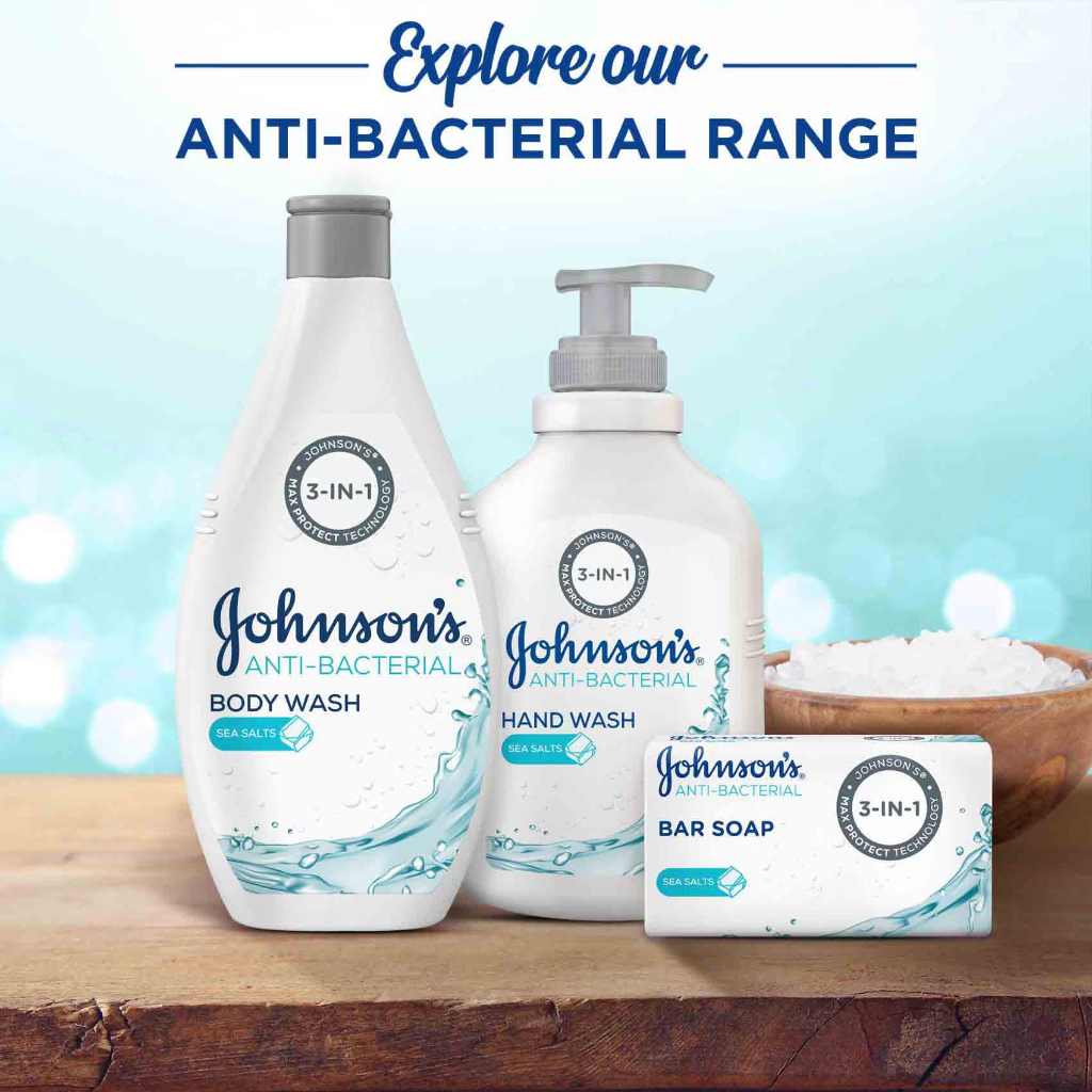 Johnson's, Hand Wash Antibacterial Sea Salt, Antibacterial hand wash with sea salt extract, 300ml
