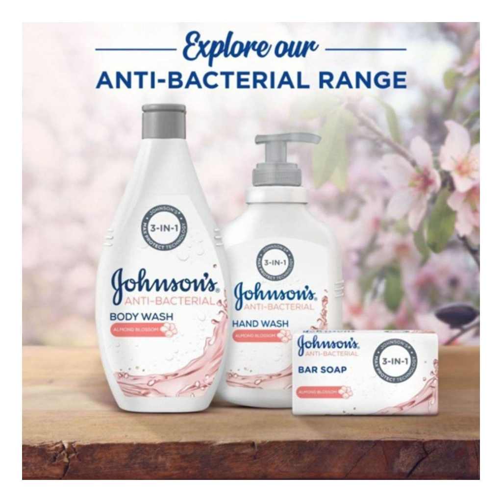 Johnson's Body Wash Antibacterial Almond Blossom 400ml