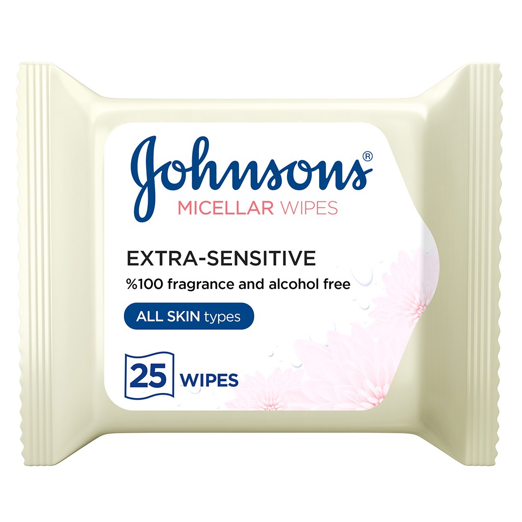 Johnson's Daily Essentials Fragrance Free Facial Cleansing Makeup Remover Wipes, Pack of 25's