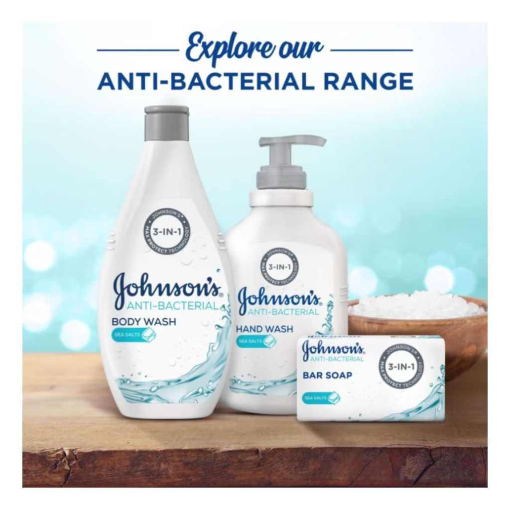 Johnson's, Hand Wash Antibacterial Sea Salt, Antibacterial hand wash with sea salt extract, 500ml