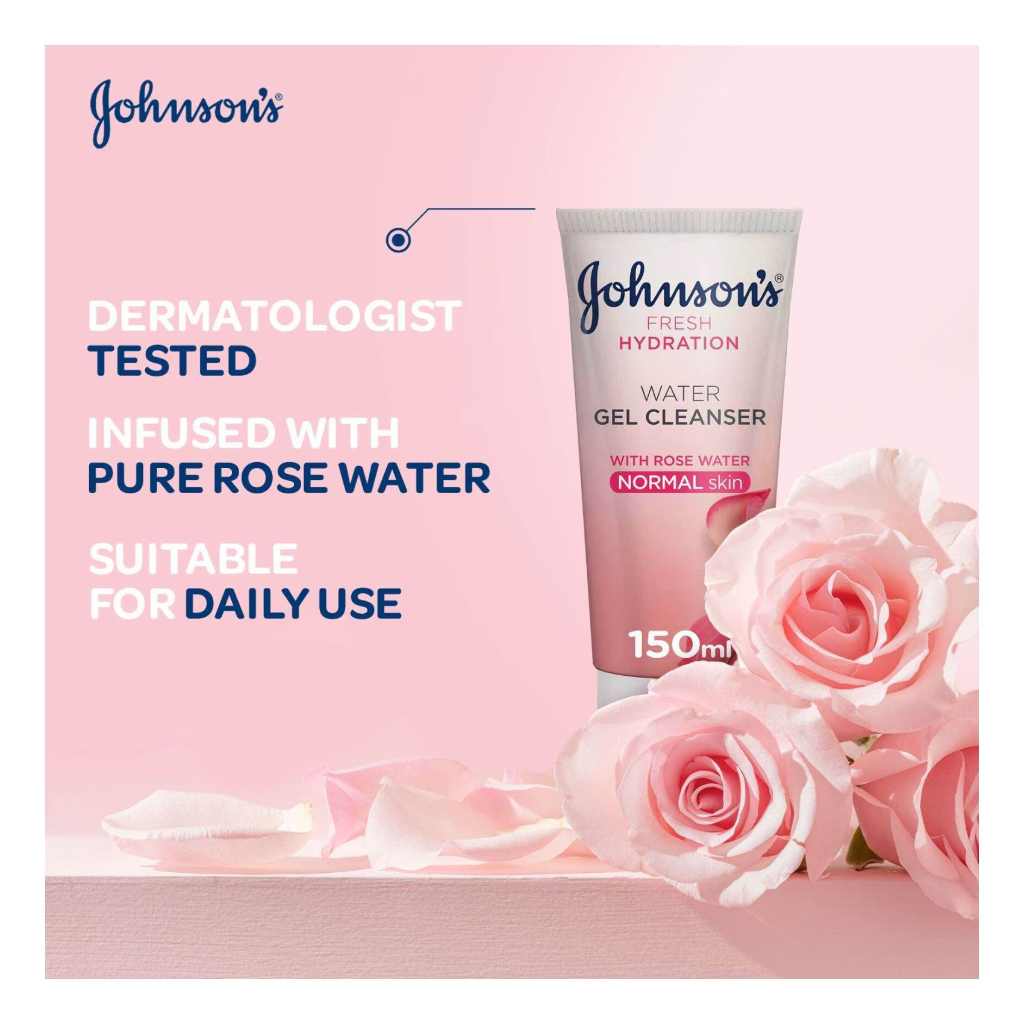 Johnson's Water Gel Cleanser Rose Water 150ml