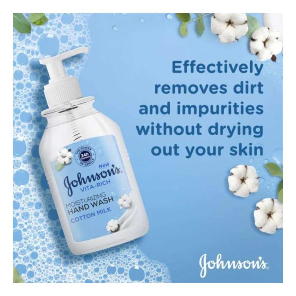 Johnson's Vita- Rich Moisturizing Hand Wash Cotton Milk 300ml