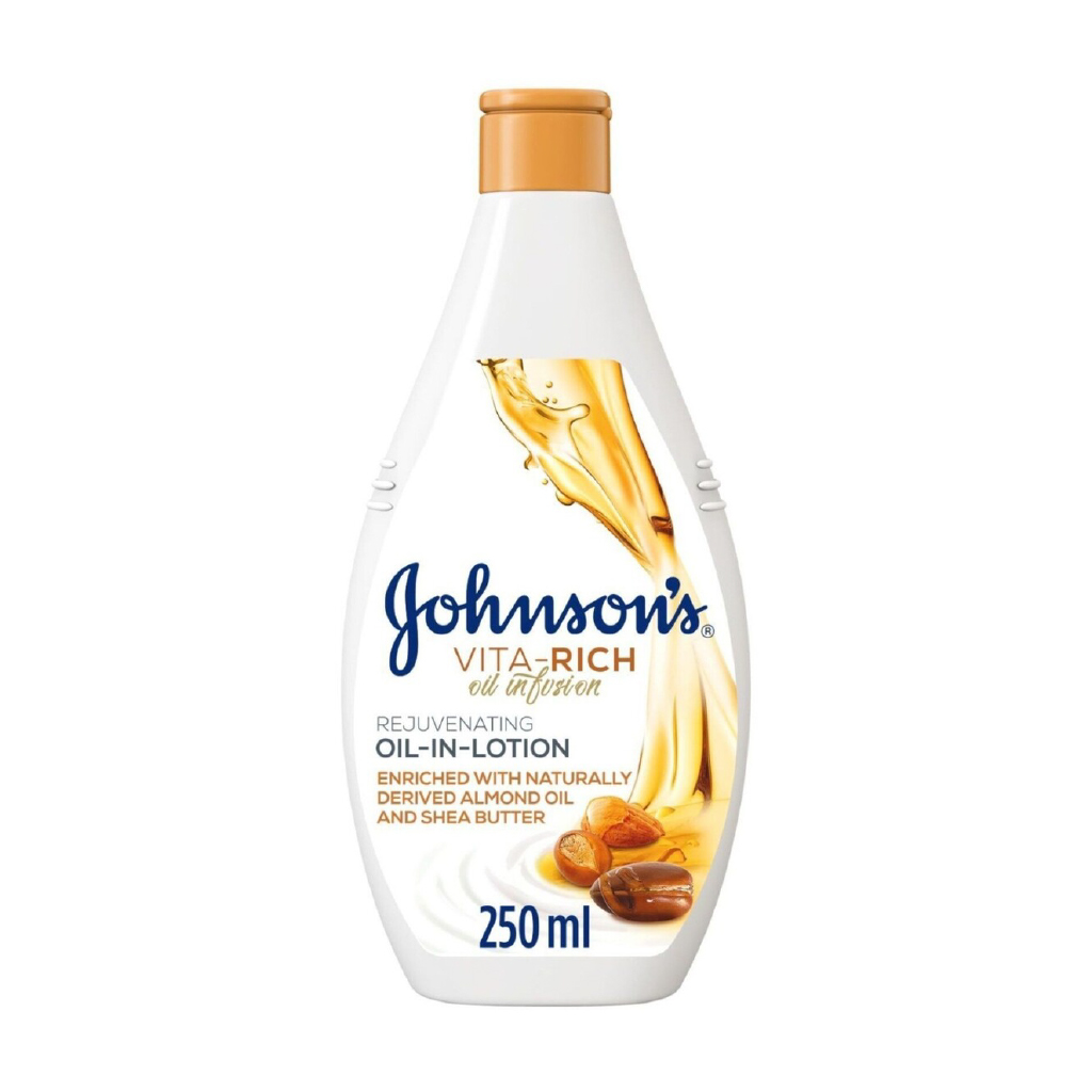 Johnson's, Vita-Rich Rejuvenating Oil-in-Lotion, Hydrating oil lotion for skin renewal, 250ml