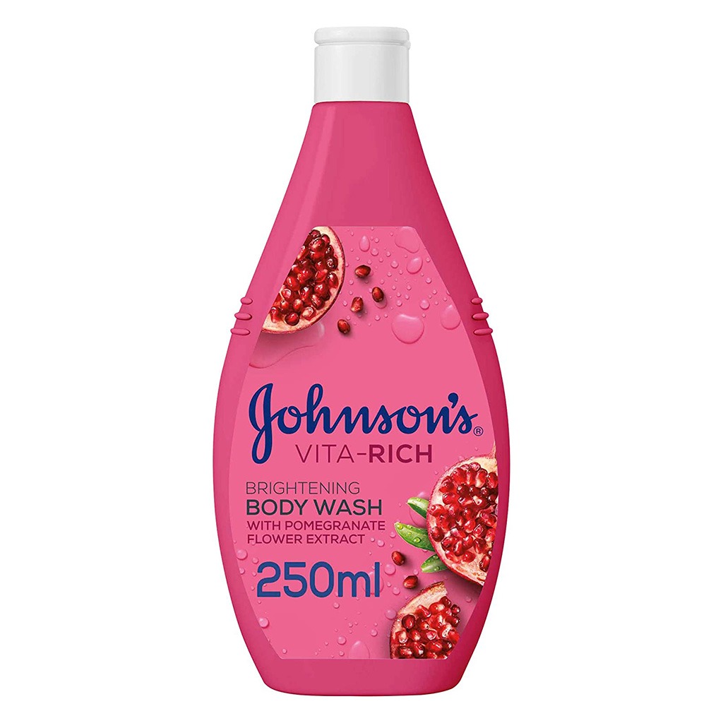 Johnson's, Adult Vita-Rich Body Wash Pomegranate, Nourishing body wash with antioxidant benefits, 250 ml