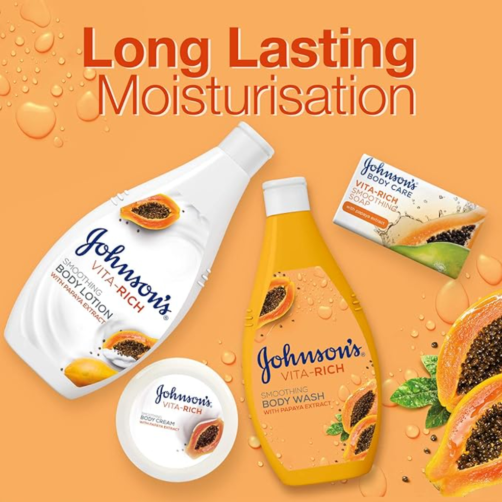 Johnson's, Body Lotion Vita-Rich Papaya, Hydrating lotion with brightening papaya extract, 400ml
