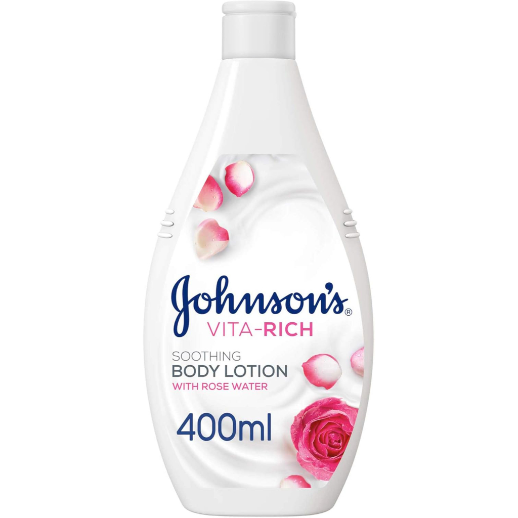 Johnson's, Body Lotion Vita-Rich Soothing Rose Water, Nourishing and hydrating body lotion, 400ml