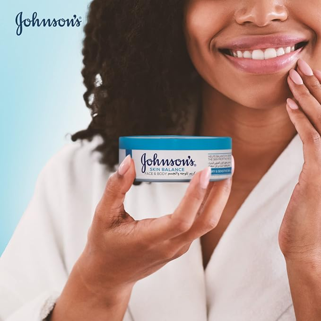 Johnson’s, Skin balance face and body cream, Moisturizing cream for balanced skin hydration, 300 ml