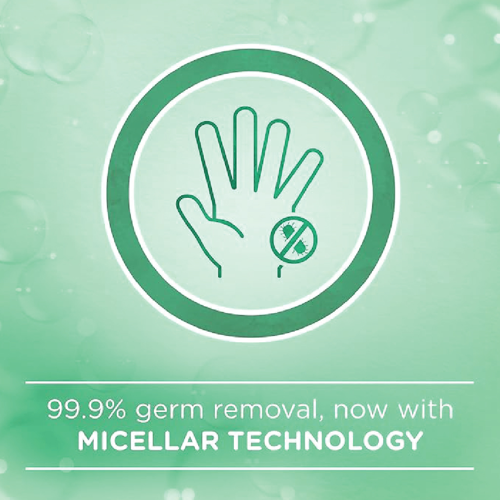 Johnson's, Anti-Bacterial Micellar Hand Wash Mint, Gentle antibacterial hand wash with refreshing mint, 500ml