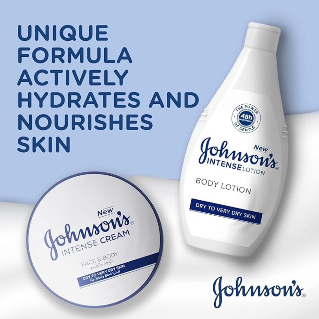 Johnson's Intense Cream Face & Body 300ml