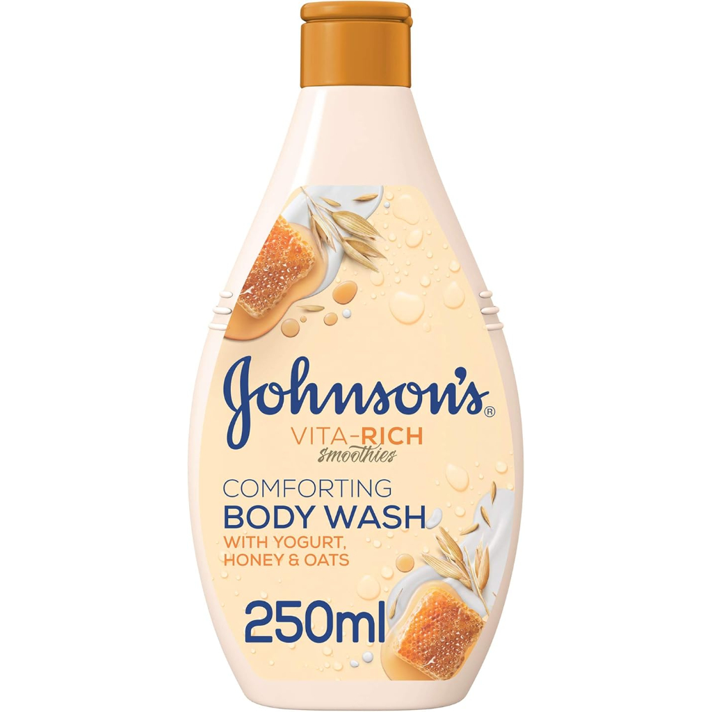 Johnson's, Body Wash Vita-Rich with Yogurt Honey & Oats, Nourishing body wash with natural extracts, 250ml