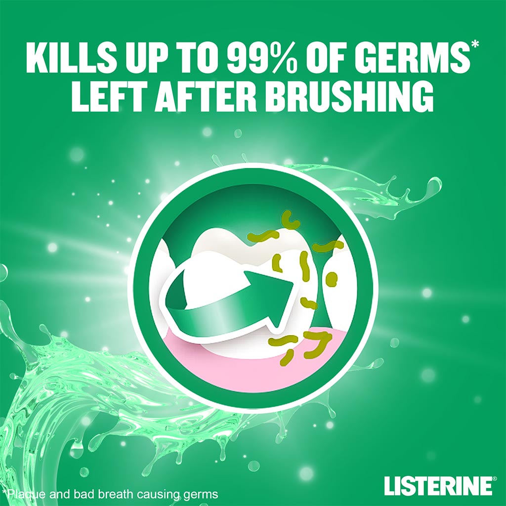 Listerine, Total Care Gum Protect Mouthwash Mild Taste, Alcohol-free mouthwash for gum health and fresh breath, 500ml