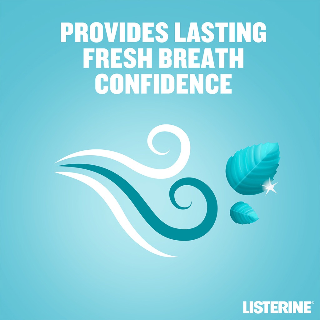 Listerine, Zero Alcohol Cool Mint Mouthwash, Alcohol-free mouthwash with refreshing cool mint flavor, 250ml