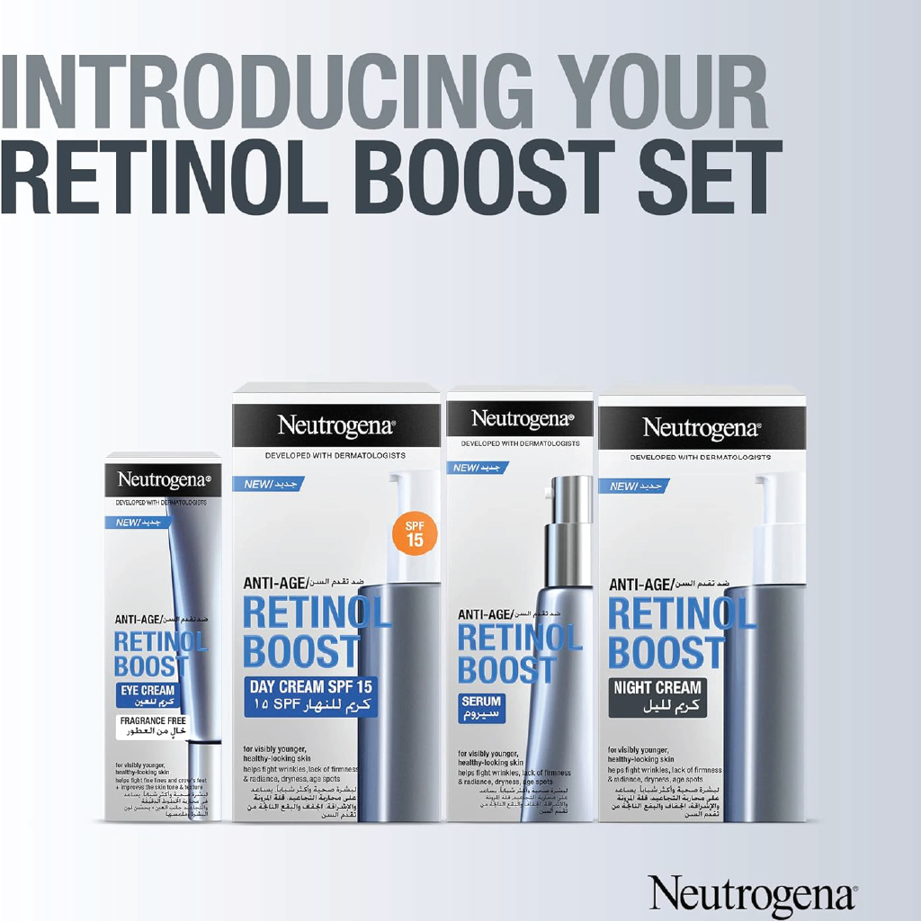 Neutrogena, Retinol Boost Day Cream, Anti-aging cream with retinol and SPF 15, 50 ml