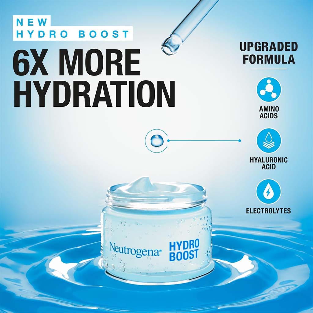 Neutrogena, Hydro Boost Water Gel Face Moisturizer, Hydrating gel for normal to combination skin, 50ml