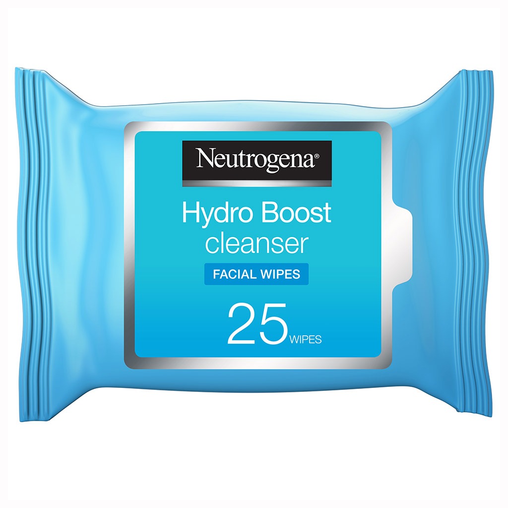 Neutrogena, Hydro Boost Makeup Remover & Cleansing Facial Wipes, Hydrating wipes for gentle makeup removal, 25 pcs
