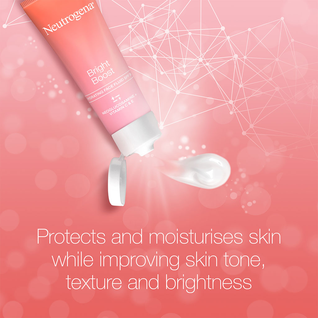 Neutrogena, Bright Boost Gel Fluid SPF 30, Brightening gel with sun protection for uneven tone, 50ml