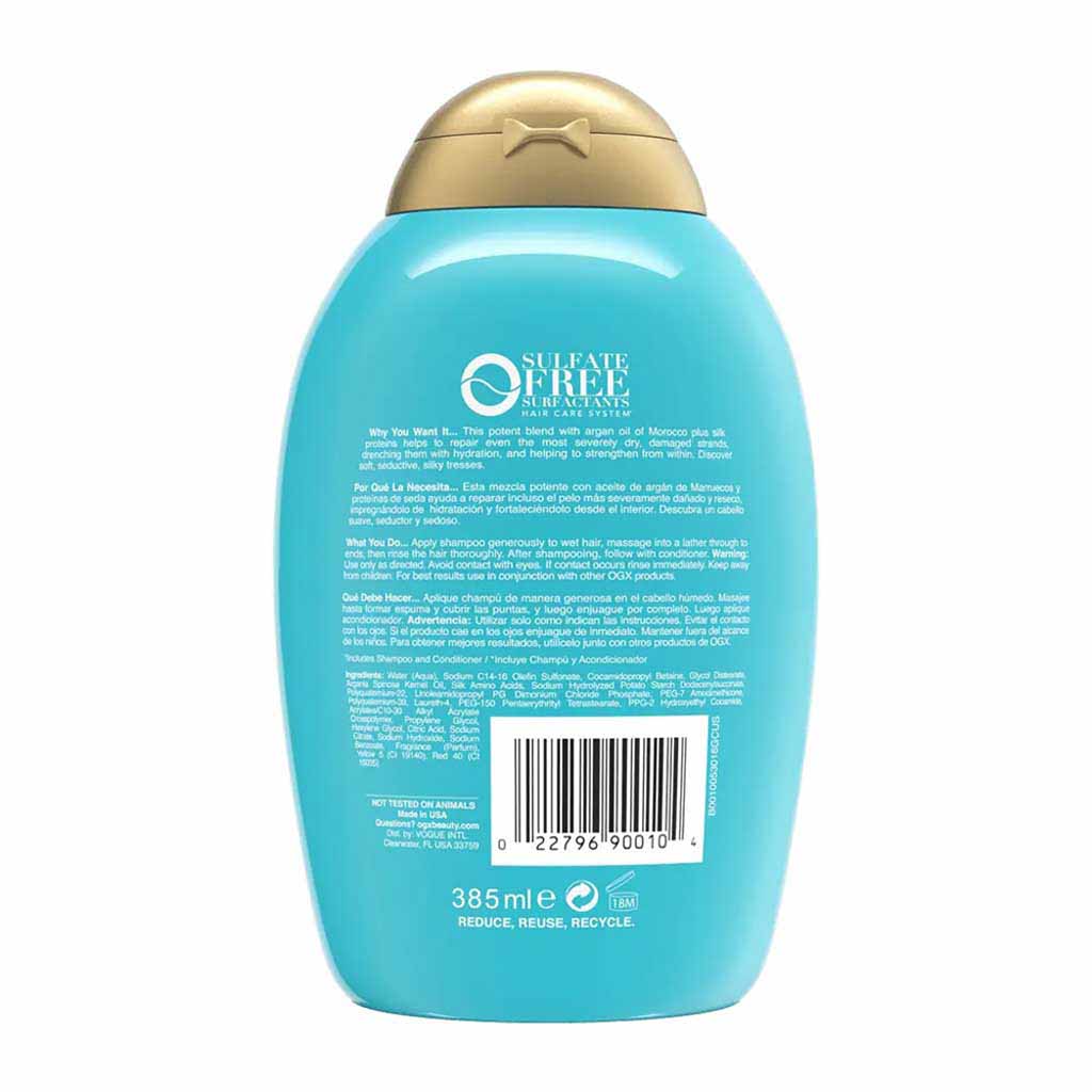 OGX, Hydrate & Revive Argan Oil of Morocco Shampoo, Moisturizing shampoo with argan oil for dry hair, 385ml