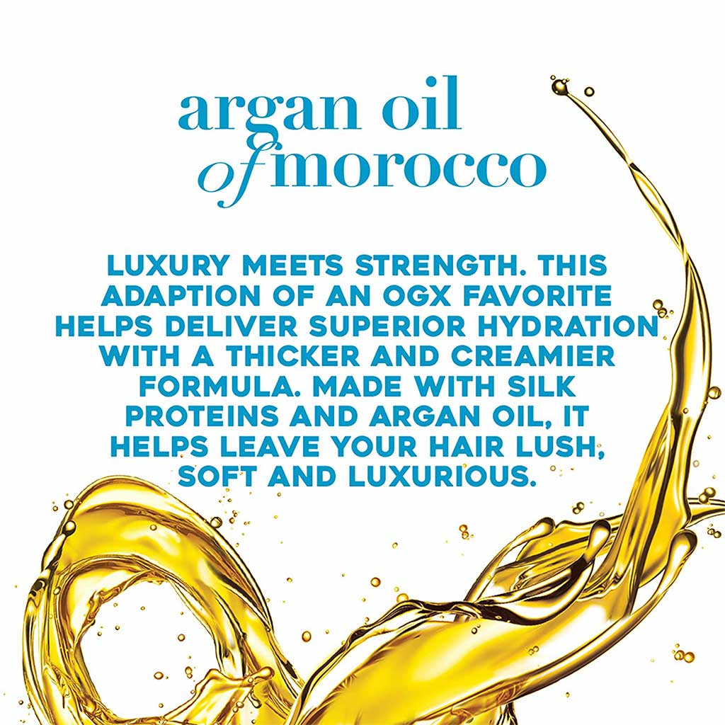 OGX, Argan oil of Morocco shampoo, Nourishing shampoo for smooth shiny hair, 385ml