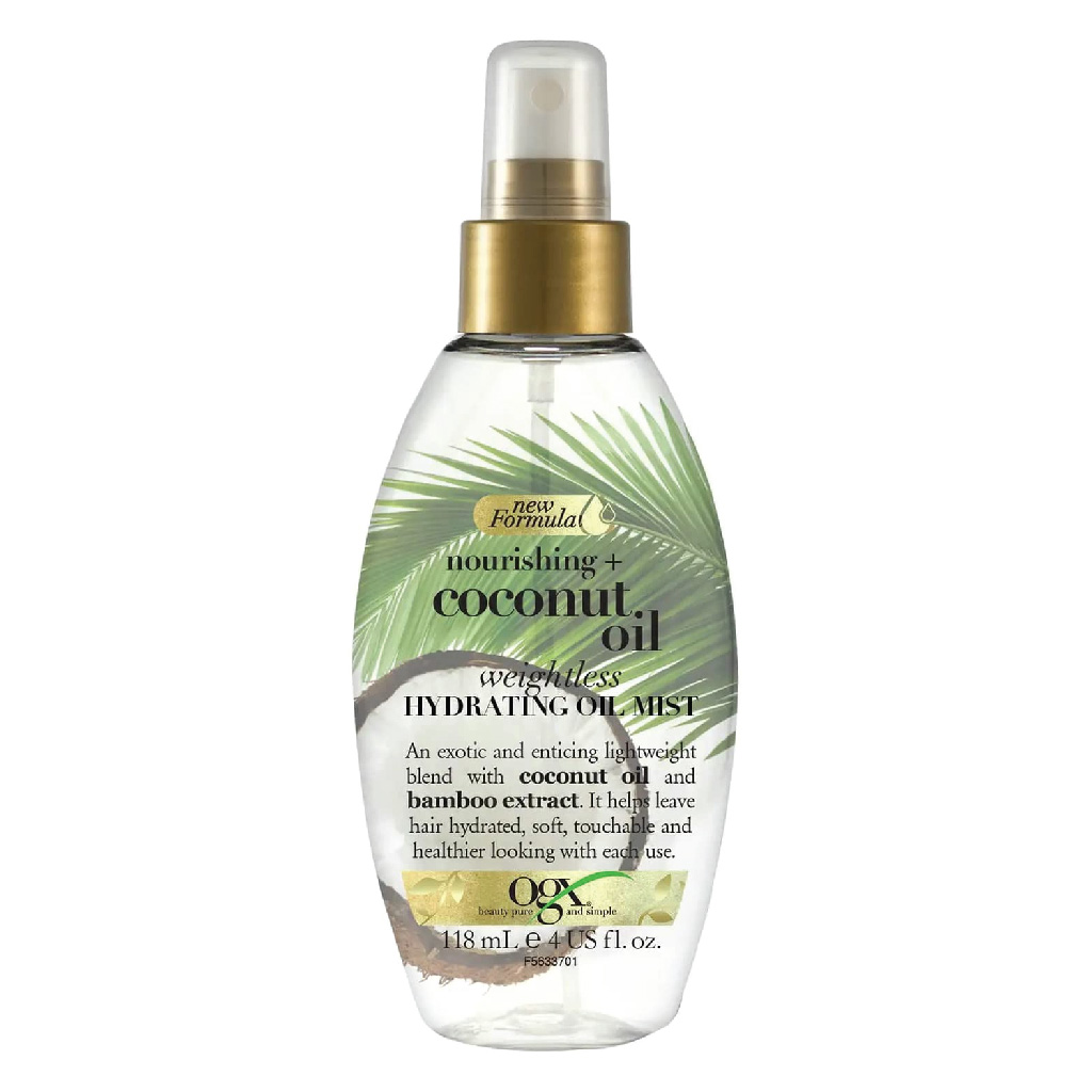 Ogx, Nourishing Coconut Oil Weightless Hydration Oil Mist, Lightweight hydration with coconut oil, 118ml