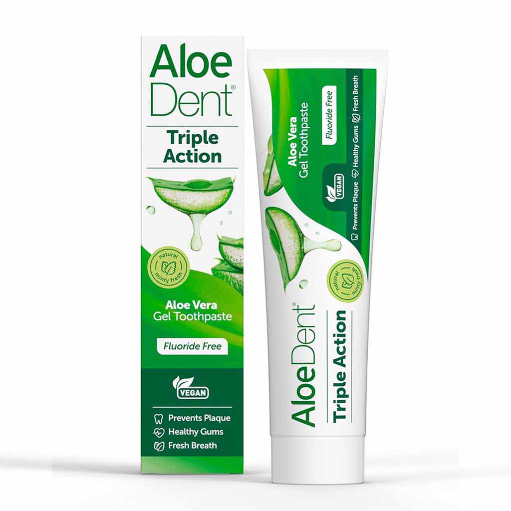 Aloe Dent, Triple Action Vera Toothpaste, Soothing toothpaste with aloe vera for sensitive teeth, 100ml