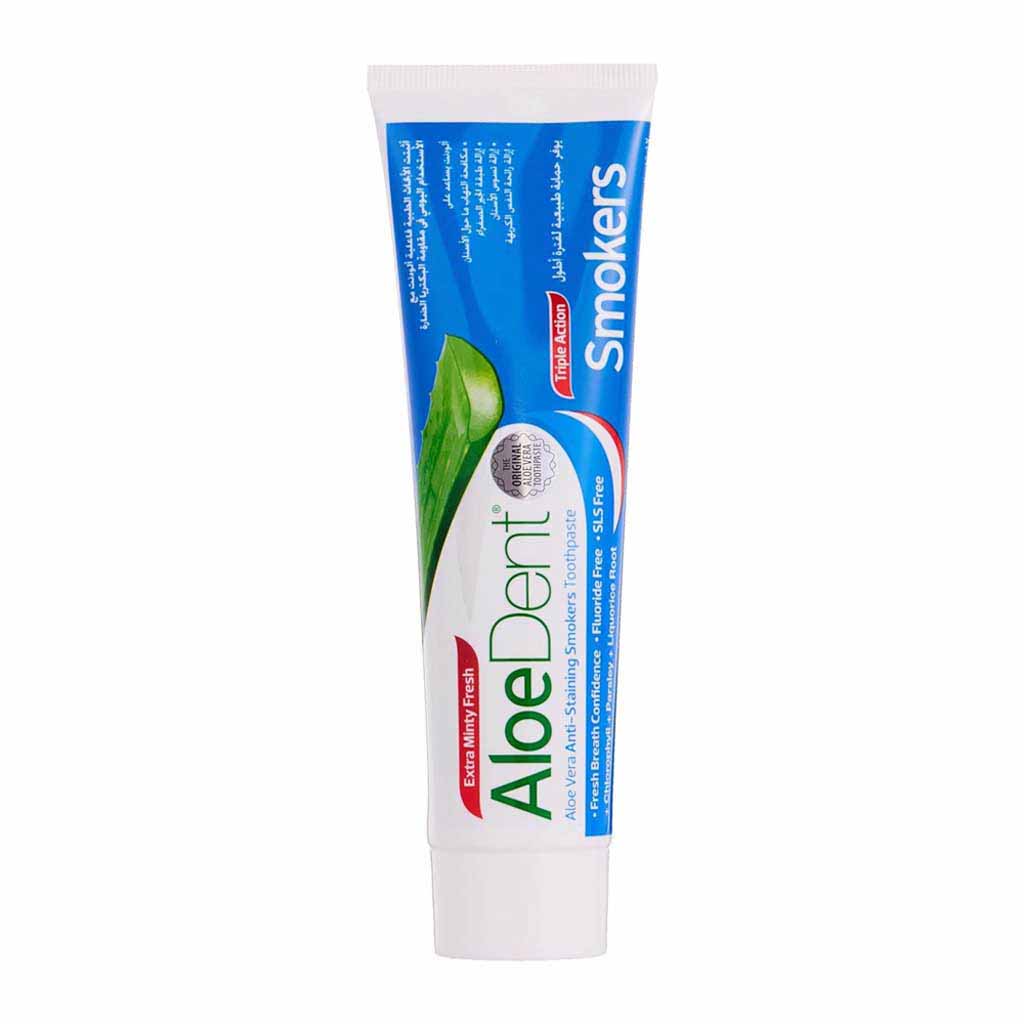 Aloe Dent, Anti-Staining Toothpaste for Smokers, Toothpaste to reduce stains and freshen breath, 100ml